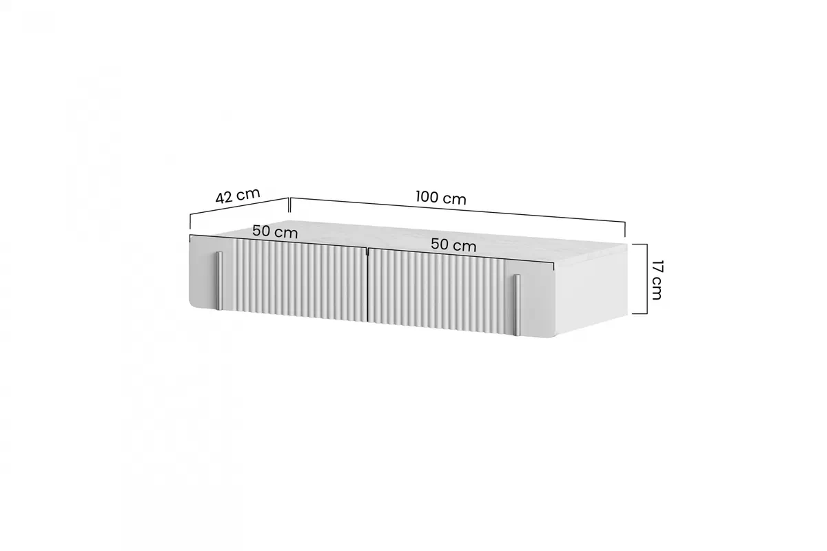 Závěsný toaletní stolek Malmi 100 cm - kašmírová / crema bianca / černá závěsná Toaletní stolek se zásuvkami Malmi - kašmír / crema bianca / černá elementy