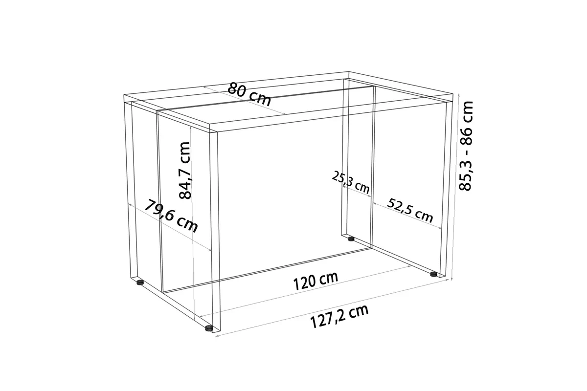 Wyspa kuchyňská KAM 120cm - dub hikora / černá mat Wyspa kuchyňská KAM 120cm - dub hikora / černá mat