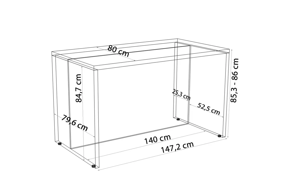 Wyspa Kuchynská KAM 140cm - Dub hikora / Čierny mat Wyspa Kuchynská KAM 140cm - Dub hikora / Čierny mat