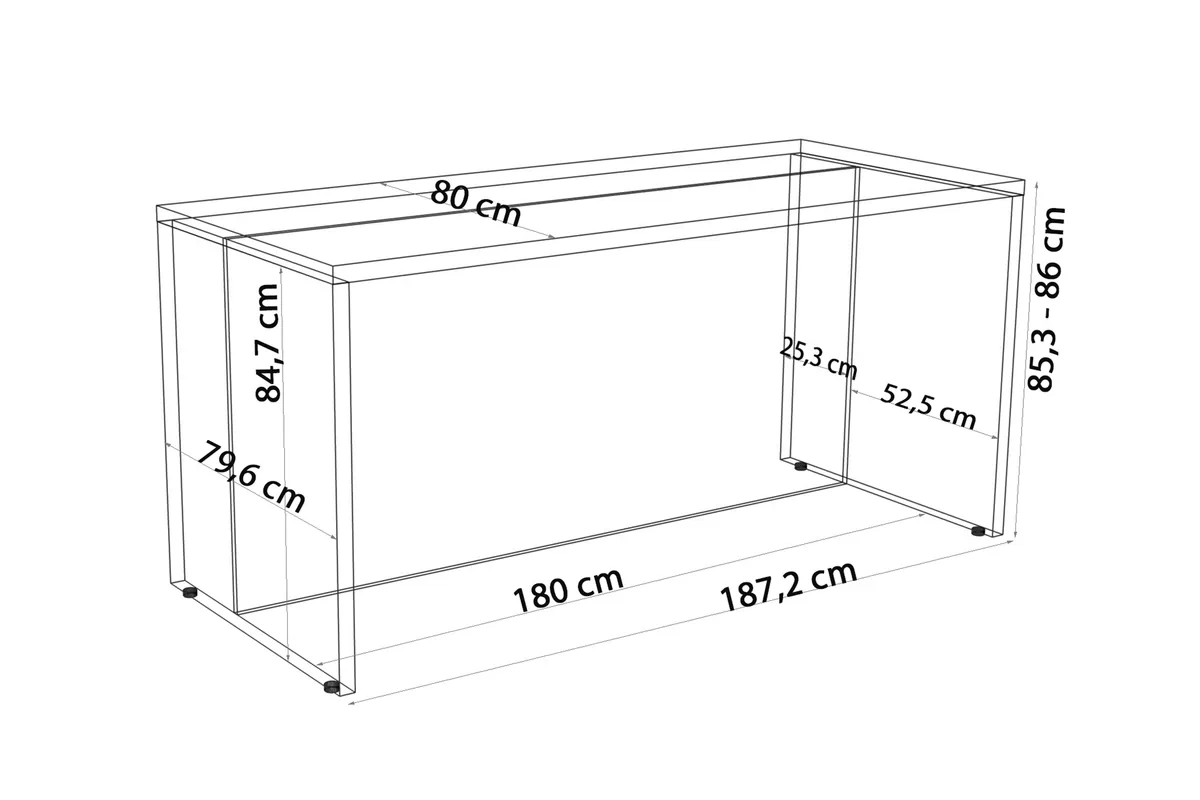 Kuchyňský ostrov KAM 180cm - Dub hikora / Černý mat Wyspa kuchyňská KAM 180cm - dub hikora / černá mat