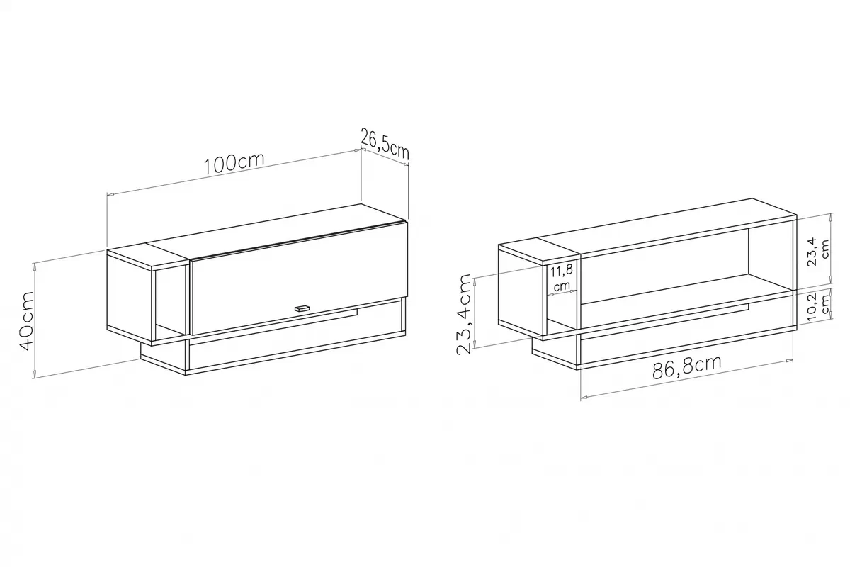 Set de mobilier Mobi pentru tineret - sistem D Complet mobilier mlodziezowych Mobi - Sistem D