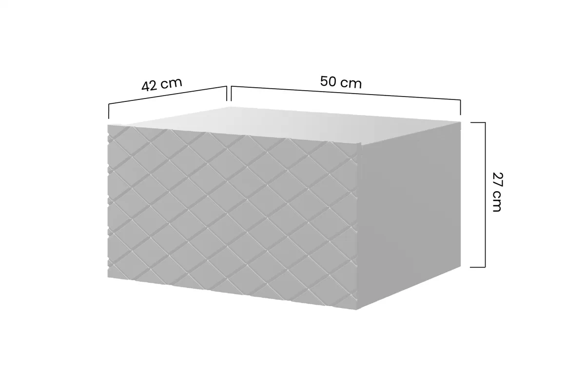 Sada nástenných nočných stolíkov Scalia 50 1SZ 2 ks. - čierny mat Komplet Nočný Stolík závesná Scalia 50 1SZ 2 ks. - Čierny mat