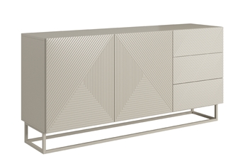 Komoda Asha 167 cm dvojdverová so zásuvkami - kašmír / kašmír Rošt