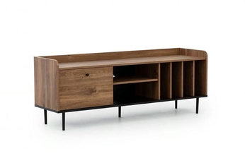 TV skrinka Kastelio z wnekami i metalowymi nogami 150 cm - brandy castello