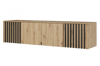 Nadstavec do Skrine Neria 206 cm - Dub artisan / Čierny
