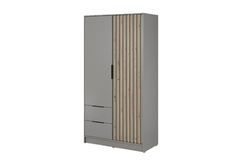 Skriňa Neria 105 cm - šedá / dub artisan