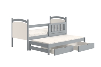 Posteľ prízemná Amely 80x190 výsuvna z tablica suchoscieralna - šedý