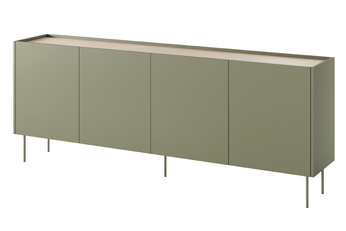 Komoda Desin 220 cm z 4 ukrytymi zásuvkami - Oliva / Dub nagano