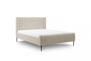 Posteľ čalúnená Nicole 160x200 - béžový šenil Perfect harmony 07 / nožičky čierny