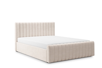 Posteľ čalúnená Nicole 180x200 S vnútorným úložným priestorom- béžový zamat hydrofobowy Salvador 1 