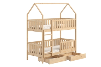 Posteľ domek Nemos 80x180 poschodová - Borovica