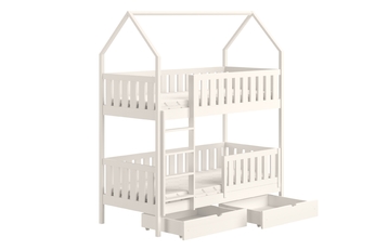 Posteľ domek Nemos 80x200 poschodová - Biely