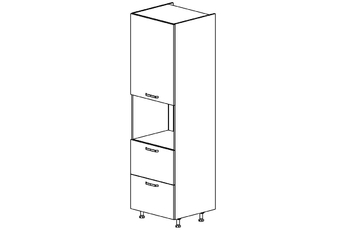 KAMMONO M4 SDP60SS2/71 - Skrinka regál pre vstavanu ruru so zásuvkami KAMMONO M4 SDP60SS2/71 - Skrinka regál pre vstavanu ruru so zásuvkami