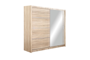Skriňa s posuvnými dverami z zrkadlom Vista 203 cm - Dub sonoma