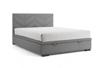 Boxspring posteľ Lindi 180x200 S vnútorným úložným priestorom- šedý szenil Perfect Harmony 82 / nožičky Venge