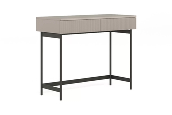 Toaletný stolík Nubo 97 cm na stelazu - kašmír / Čierny