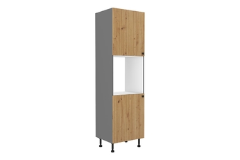 vysoký regál pro zabudowy piekarnika Lesis 60 DP-215 2F - Dub artisan lamel / Antracytová