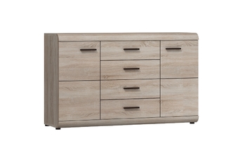 dvojdverová Komoda Lisal so zásuvkami 140 cm - Dub sonoma 