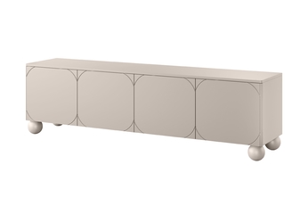 skříňka RTV Sonatia II 200 cm čtyřdveřová na nogach kulach - kašmír