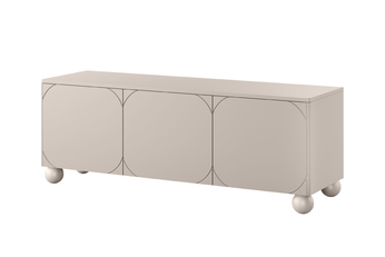 skříňka RTV třídveřová Sonatia II na nogach kulach 150 cm - kašmír