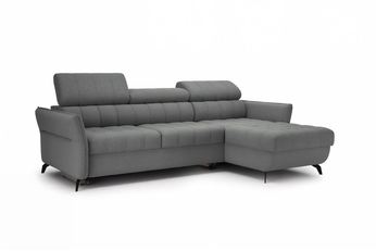 Rohová sedací souprava Elarias Mini rozkládací uniwersalny Levá/pravý - šedá plecionka Ado 1614 Gargoyle