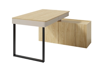 Písací stôl z komoda Luca - bez Pieskový / Dub olejowany