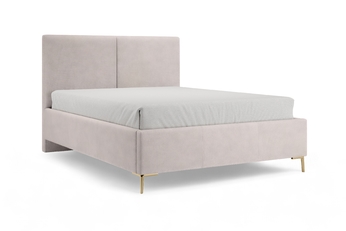 Postel čalouněné Lektis 160x200 - béžová welwet Napoli 25 / Nohy zlote  Postel čalouněné Lektis 160x200 - béžová welwet Napoli 25 / Nohy zlote
