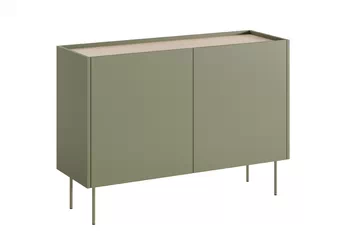 Komoda Desin 120 cm dvojdverová - Oliva / Dub nagano
