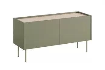 TV skrinka Desin 120 cm z metalowymi nogami - Oliva / Dub nagano