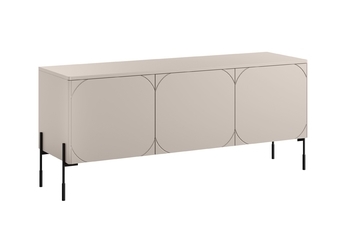 TV skrinka trojdverová Sonatia na kovových nohách 150 cm - kašmír