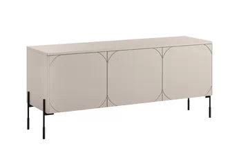 TV skrinka trojdverová Sonatia na kovových nohách 150 cm - kašmír