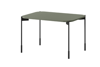 masă kawowy Sonatia 70 cm prostokatny pe bază de metal - olive