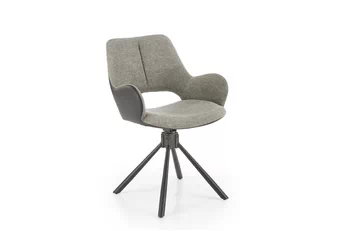 židle čalouněné z obrotowym sedadlem K494 - popelavá / černá