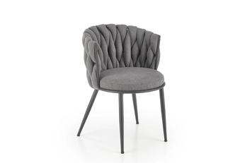 židle čalouněné Verosa - popelavá / Nohy černá