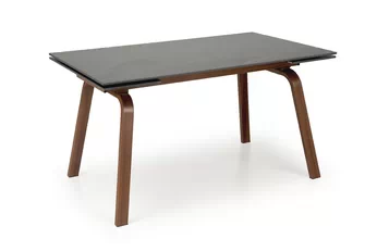 Stôl prostokatny Zantara 140-200x82 cm rozkladany - Čierny mramor / Orech