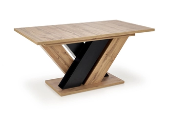 Stôl rozkladany Silvano 160-200x90 cm - Dub wotan / Čierny