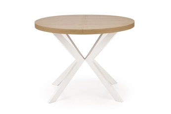 Stôl okragly Peroni rozkladany 100-250 cm - Dub zlaté / biale nožičky