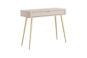 Toaletný stolík Zeliano z szuflada 100 cm - béžový / nožičky zlote