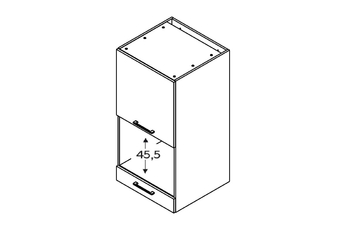 Skrinka nad zabudowe umývačky pod piekarnik 