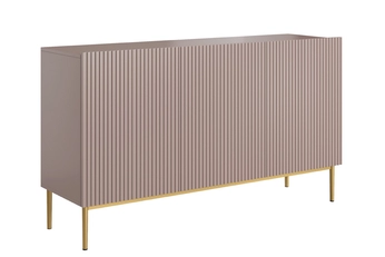 Komoda Nicole 150 cm trojdverová - antický Ružová / zlote nozki