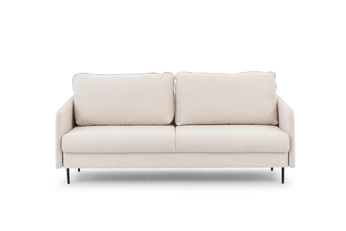 Pohovka rozkládací Taila - béžová plecionka Loft 01 / černé nožičky