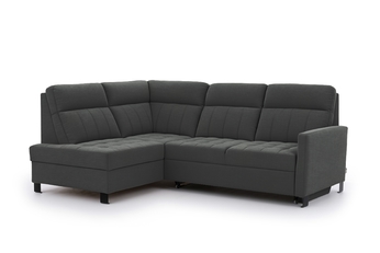 Rohová sedacia súprava Gespano L Ľavá strana z waskim bokiem - Grafitový velúr ľahkočistiaci Zetta 305