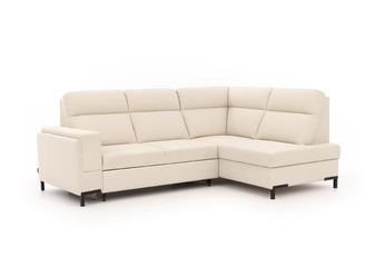 Rohová sedací souprava Loario L pravá z szerokim, wcietym bokiem - kremowa Pletenina Sand 03