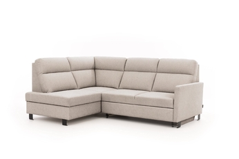 Rohová sedacia súprava Loario L Ľavá strana z waskim bokiem - tmavý béžový šenil Vibe 08