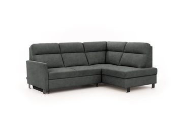 Rohová sedací souprava Loario L pravá z waskim bokiem - grafitová samet latwoczyszczacy Zetta 305