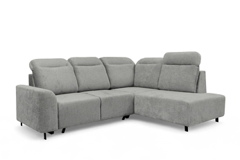 Rohová sedacia súprava Magnis L s funkciou spánku pravá strana - šedý šenil Perfect harmony 85