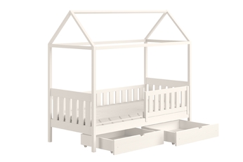http://Postel%20domeček%20Nemos%20II%2080x180%20přízemní%20se%20zásuvkami%20-%20bílá%20