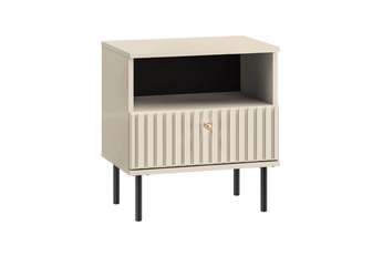 Nočný Stolík Jamuzi 50 cm z szuflada - kašmír / čierny nozki