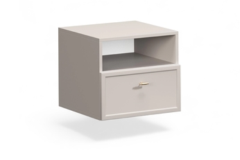 Nočný Stolík závesná Lorini z szuflada 45 cm - kašmír / zlaté Úchytka T-bar