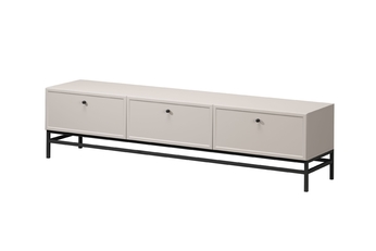 skříňka RTV Lorini 200 cm se zásuvkami - kašmír / černá Úchytky / Rošt